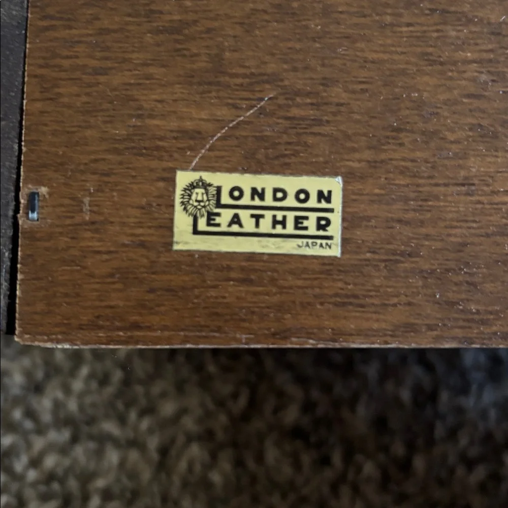 Vintage London Leather‎ Walnut Wood Dresser Valet Mens Box Organizer